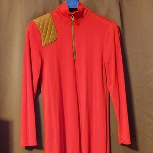 Ralph Lauren Red Equestrian Quilt Dress